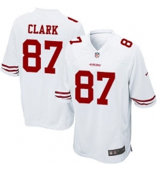 Men's Nike San Francisco 49ers #87 Dwight Clark Game White NFL Jersey