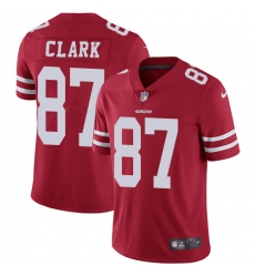 Men's Nike San Francisco 49ers #87 Dwight Clark Red Team Color Vapor Untouchable Limited Player NFL Jersey