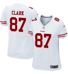 Women's Nike San Francisco 49ers #87 Dwight Clark Game White NFL Jersey