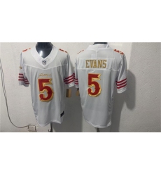 Men's San Francisco 49ers #5 Mike Evans White Gold 2026 F.U.S.E. “Rivalries” Vapor Limited Football Stitched Jersey