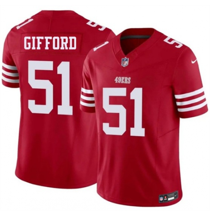 Men's San Francisco 49ers #51 Luke Gifford Red 2026 F.U.S.E. Vapor Untouchable Limited Football Stitched Jersey