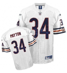 Reebok Chicago Bears #34 Walter Payton White Authentic Throwback NFL Jersey
