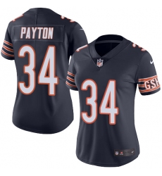 Women's Nike Chicago Bears #34 Walter Payton Elite Navy Blue Team Color NFL Jersey