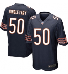 Men's Nike Chicago Bears #50 Mike Singletary Game Navy Blue Team Color NFL Jersey