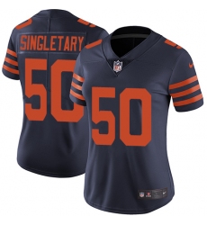 Women's Nike Chicago Bears #50 Mike Singletary Elite Navy Blue Alternate NFL Jersey