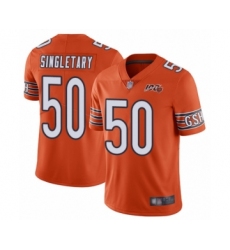 Youth Chicago Bears #50 Mike Singletary Orange Alternate 100th Season Limited Football Jersey