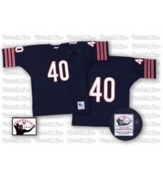 Mitchell and Ness Chicago Bears #40 Gale Sayers Blue Team Color Small Number Authentic Throwback NFL Jersey