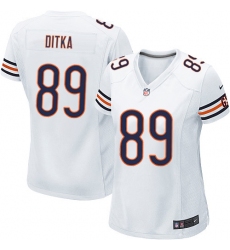 Women's Nike Chicago Bears #89 Mike Ditka Game White NFL Jersey