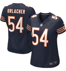 Women's Nike Chicago Bears #54 Brian Urlacher Game Navy Blue Team Color NFL Jersey