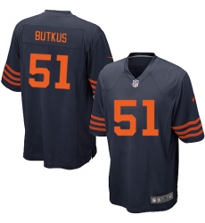 Men's Nike Chicago Bears #51 Dick Butkus Game Navy Blue Alternate NFL Jersey