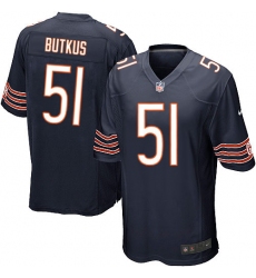 Men's Nike Chicago Bears #51 Dick Butkus Game Navy Blue Team Color NFL Jersey