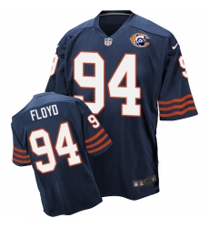Men's Nike Chicago Bears #94 Leonard Floyd Elite Navy Blue Throwback NFL Jersey