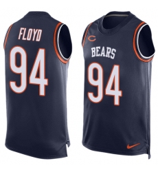 Men's Nike Chicago Bears #94 Leonard Floyd Limited Navy Blue Player Name & Number Tank Top NFL Jersey