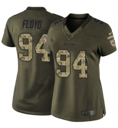 Women's Nike Chicago Bears #94 Leonard Floyd Elite Green Salute to Service NFL Jersey