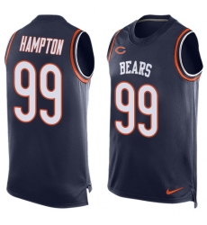 Men's Nike Chicago Bears #99 Dan Hampton Limited Navy Blue Player Name & Number Tank Top NFL Jersey