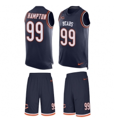Men's Nike Chicago Bears #99 Dan Hampton Limited Navy Blue Tank Top Suit NFL Jersey