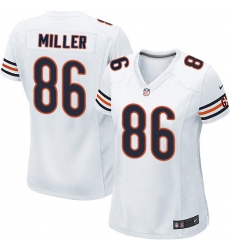 Women's Nike Chicago Bears #86 Zach Miller Game White NFL Jersey