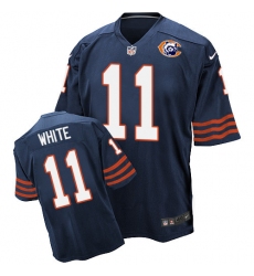 Men's Nike Chicago Bears #11 Kevin White Elite Navy Blue Throwback NFL Jersey
