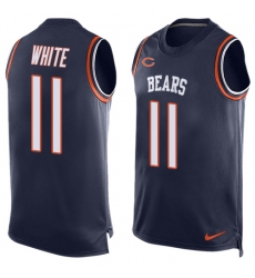 Men's Nike Chicago Bears #11 Kevin White Limited Navy Blue Player Name & Number Tank Top NFL Jersey