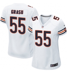 Women's Nike Chicago Bears #55 Hroniss Grasu Game White NFL Jersey