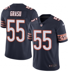 Youth Nike Chicago Bears #55 Hroniss Grasu Elite Navy Blue Team Color NFL Jersey