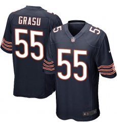 Youth Nike Chicago Bears #55 Hroniss Grasu Game Navy Blue Team Color NFL Jersey