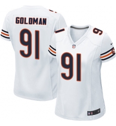 Women's Nike Chicago Bears #91 Eddie Goldman Game White NFL Jersey