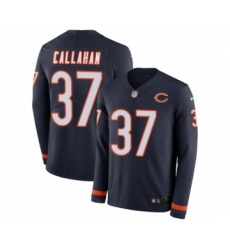Youth Nike Chicago Bears #37 Bryce Callahan Limited Navy Blue Therma Long Sleeve NFL Jersey