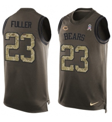 Men's Nike Chicago Bears #23 Kyle Fuller Limited Green Salute to Service Tank Top NFL Jersey