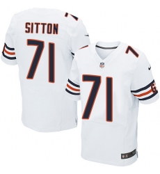 Men's Nike Chicago Bears #71 Josh Sitton Elite White NFL Jersey