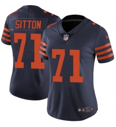 Women's Nike Chicago Bears #71 Josh Sitton Elite Navy Blue Alternate NFL Jersey