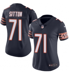 Women's Nike Chicago Bears #71 Josh Sitton Elite Navy Blue Team Color NFL Jersey