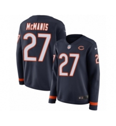 Women's Nike Chicago Bears #27 Sherrick McManis Limited Navy Blue Therma Long Sleeve NFL Jersey