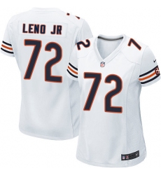 Women's Nike Chicago Bears #72 Charles Leno Game White NFL Jersey