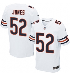 Men's Nike Chicago Bears #52 Christian Jones Elite White NFL Jersey
