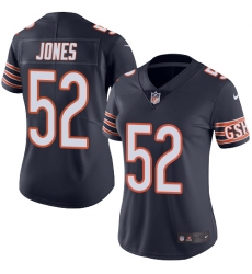 Women's Nike Chicago Bears #52 Christian Jones Elite Navy Blue Team Color NFL Jersey