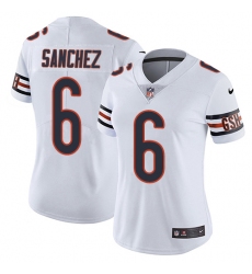Women's Nike Chicago Bears #6 Mark Sanchez Elite White NFL Jersey