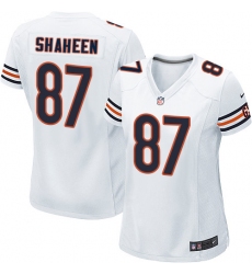 Women's Nike Chicago Bears #87 Adam Shaheen Game White NFL Jersey