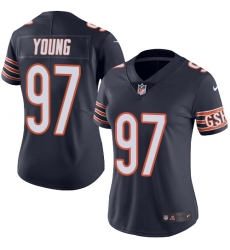 Women's Nike Chicago Bears #97 Willie Young Elite Navy Blue Team Color NFL Jersey