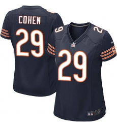 Women's Nike Chicago Bears #29 Tarik Cohen Game Navy Blue Team Color NFL Jersey