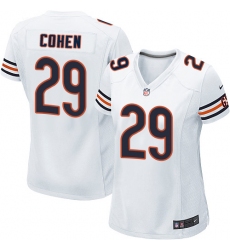 Women's Nike Chicago Bears #29 Tarik Cohen Game White NFL Jersey