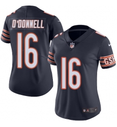 Women's Nike Chicago Bears #16 Pat O'Donnell Elite Navy Blue Team Color NFL Jersey