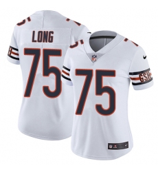 Women's Nike Chicago Bears #75 Kyle Long Elite White NFL Jersey