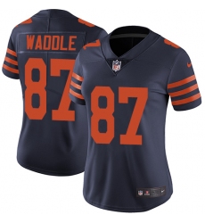 Women's Nike Chicago Bears #87 Tom Waddle Elite Navy Blue Alternate NFL Jersey