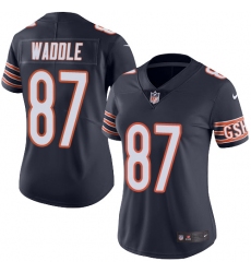 Women's Nike Chicago Bears #87 Tom Waddle Elite Navy Blue Team Color NFL Jersey
