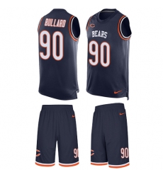 Men's Nike Chicago Bears #90 Jonathan Bullard Limited Navy Blue Tank Top Suit NFL Jersey