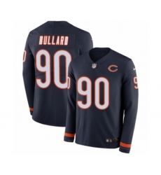 Youth Nike Chicago Bears #90 Jonathan Bullard Limited Navy Blue Therma Long Sleeve NFL Jersey
