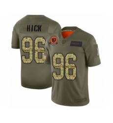 Men's Chicago Bears #96 Akiem Hicks Limited Olive Camo 2019 Salute to Service Football Jersey