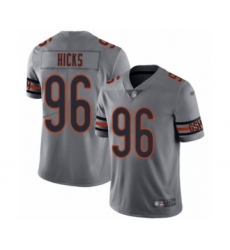 Women's Chicago Bears #96 Akiem Hicks Limited Silver Inverted Legend Football Jersey