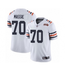 Men's Chicago Bears #70 Bobby Massie White 100th Season Limited Football Jersey
